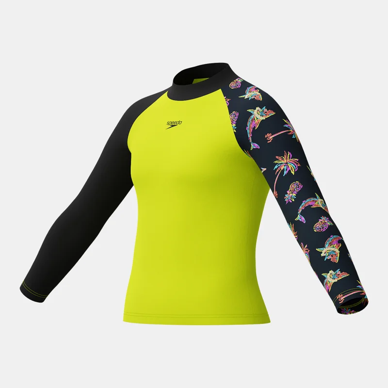 speedo Kids' Printed Swimming Rashguard