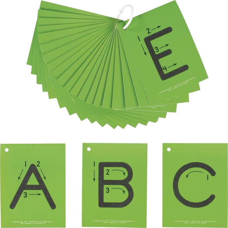 Really Good Stuff EZread™ Sandpaper Tactile Letters: Uppercase - 26 Cards - Image 3