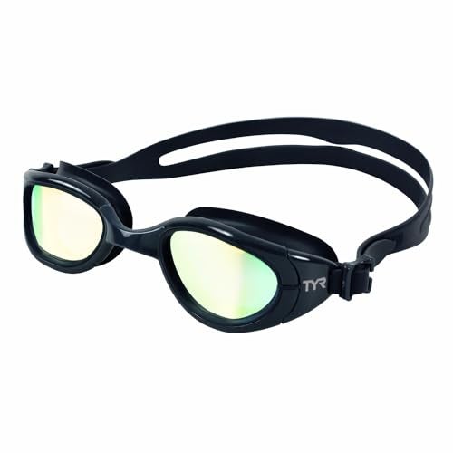 TYR Special Ops 20 Swim Goggles Racing Goggles for Adults AntiFog UV Protection Mirrored NonMirrored Lenses GoldNavy - Image 1