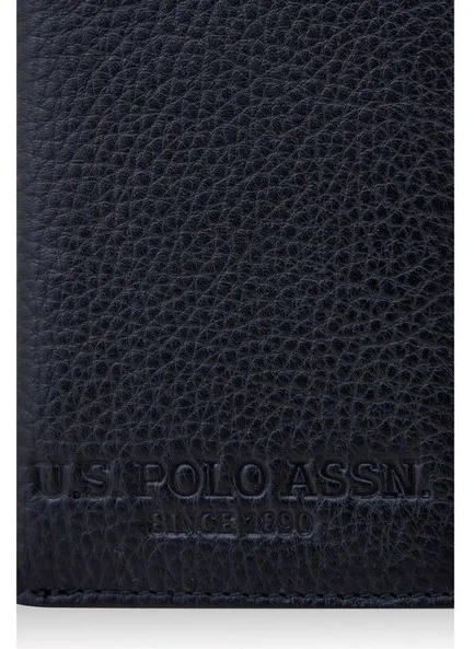 يو اس بولو اسن Men's Leather Wallet Black PLCUZ23791