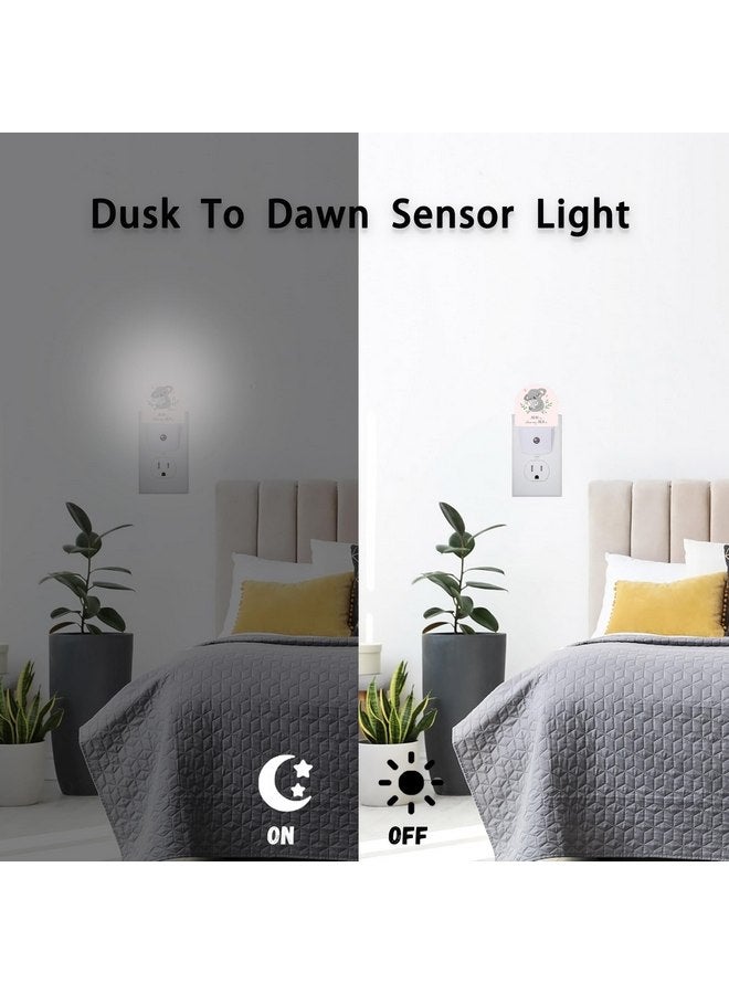Axxitude Axxitude Cute Koala Mom and Baby Night Lights Plug into Wall for Girls Boys Room,Night Light LED Lamp Dusk to Dawn Sensor Round Lamp for Bedroom Bathroom Hallway Home Wall Decor Nightlight - Image 5