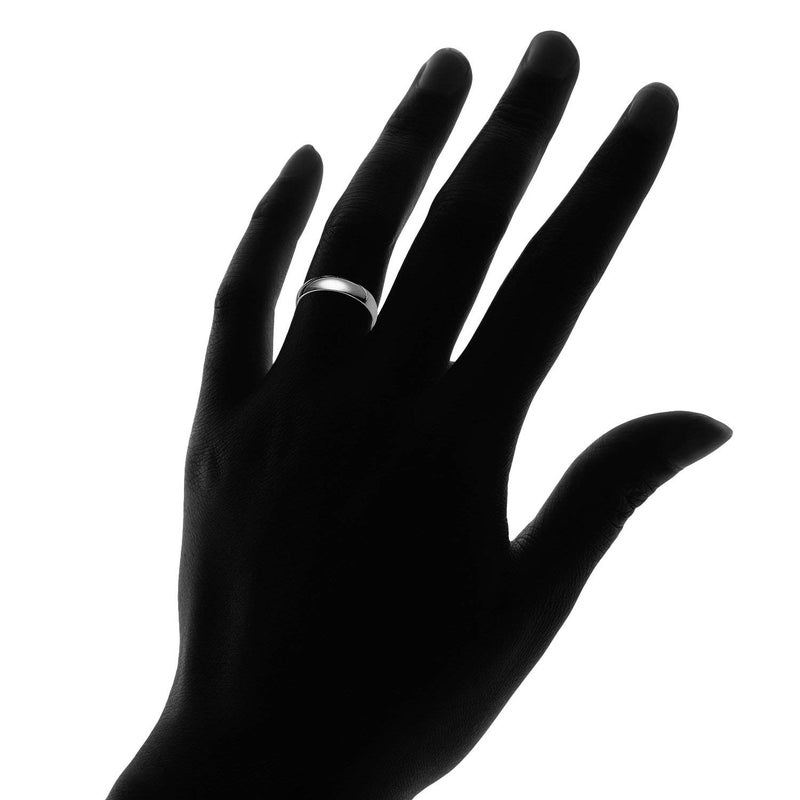 Silverline Jewelry High Polish 4mm Plain Comfort Fit Wedding Band Ring Sterling Silver, Size 5 - Image 3