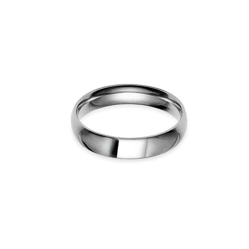 Silverline Jewelry High Polish 4mm Plain Comfort Fit Wedding Band Ring Sterling Silver, Size 5 - Image 2