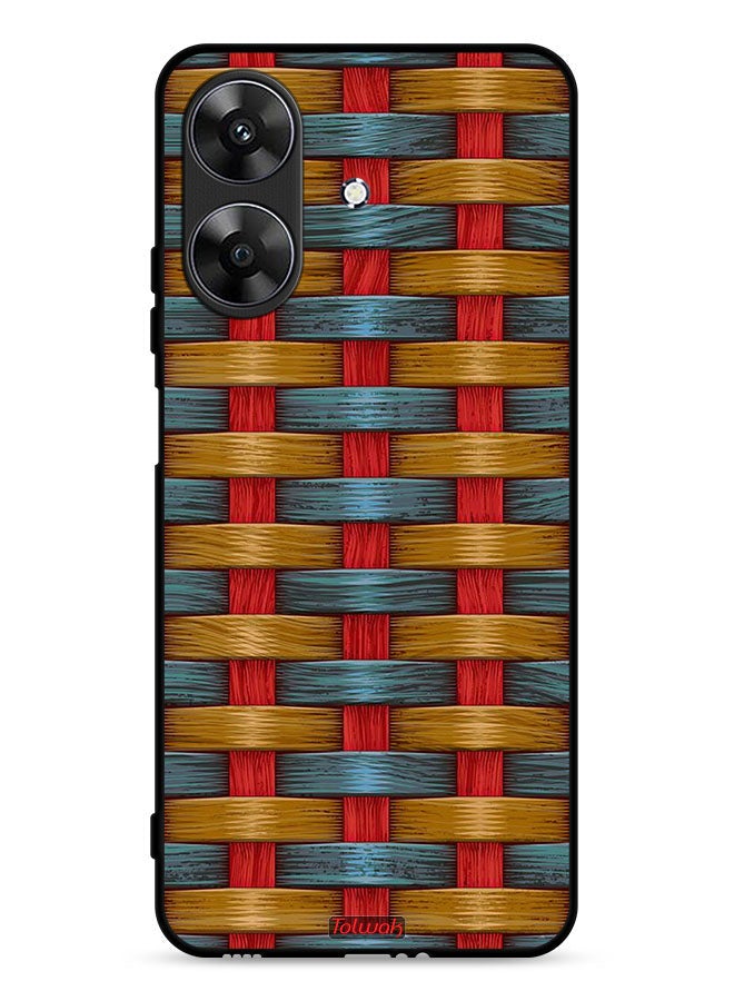 Tolwak Realme Note 60 4G Protective Case Cover Strips Art Pattern - Image 1