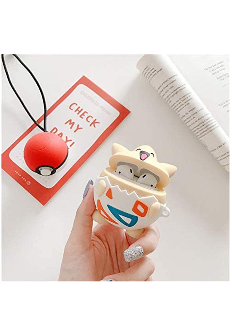 Generic - Case for Apple Airpods 1u00262, Cute 3D Funny Cartoon Character Soft Silicone Catalyst Cover, Fashion Cases for Girls Kids Teens Air pods - Image 1