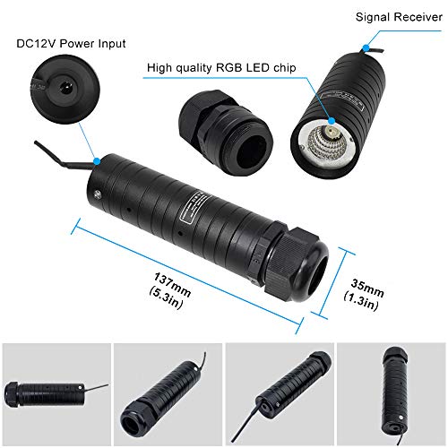 AMKI 6W RGBW Fiber Optic Curtain Light Kit, Bluetooth Waterfall Curtain Light for Window Kid Children Sensory Room Home Decoration with Flash Point Fiber Optic Cables 200strands 0.03in/0.75mm 6.5ft/2m - Image 5