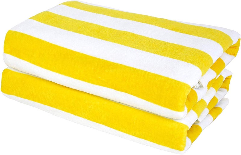 AMZ Large Beach and Pool Cotton Oversized Cabana Stripe; Hotel Quality-Luxuriously Soft; Absorbent and Plush Towel (Multicolour | 25")"