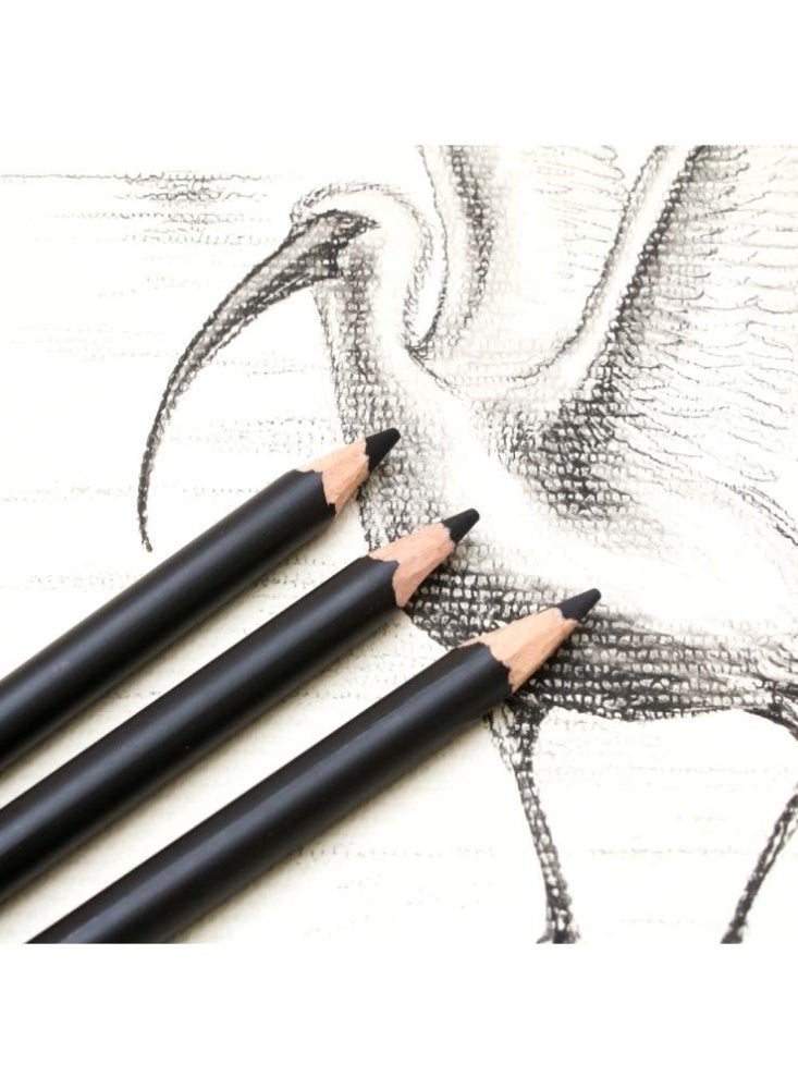 Mont Marte Charcoal Pencils Set Black - 12 Pieces - Drawing Charcoal in Different Hardness Levels - Drawing Pencils for Sketches and Impressive Drawings - Image 5