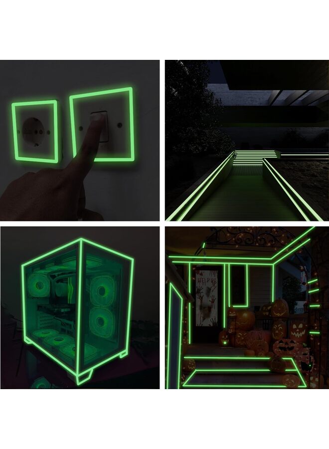 Long-Lasting Bright Fluorescent Glow-In-The-Dark Tape, Strong Adhesive Waterproof Glow-In-The-Dark Sticker for Night Decorations, Stairs and Exit Signs (0.39'' × 32' 9.7") - Image 5
