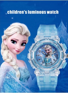 Generic Suitable For 5-12 Yyear Old Kids Frozen Elsa Analog Quartz Watch Colorful Luminous Cartoon Watch for Boys Girls Frozen Watch Princess Analogue Classic Quartz Watch  - Image 2