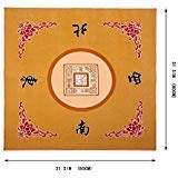 THY COLLECTIBLES Universal MahjongPaigowCardGame Table Cover Yellow Mat 315 x 315 80cm x 80cm - Image 1