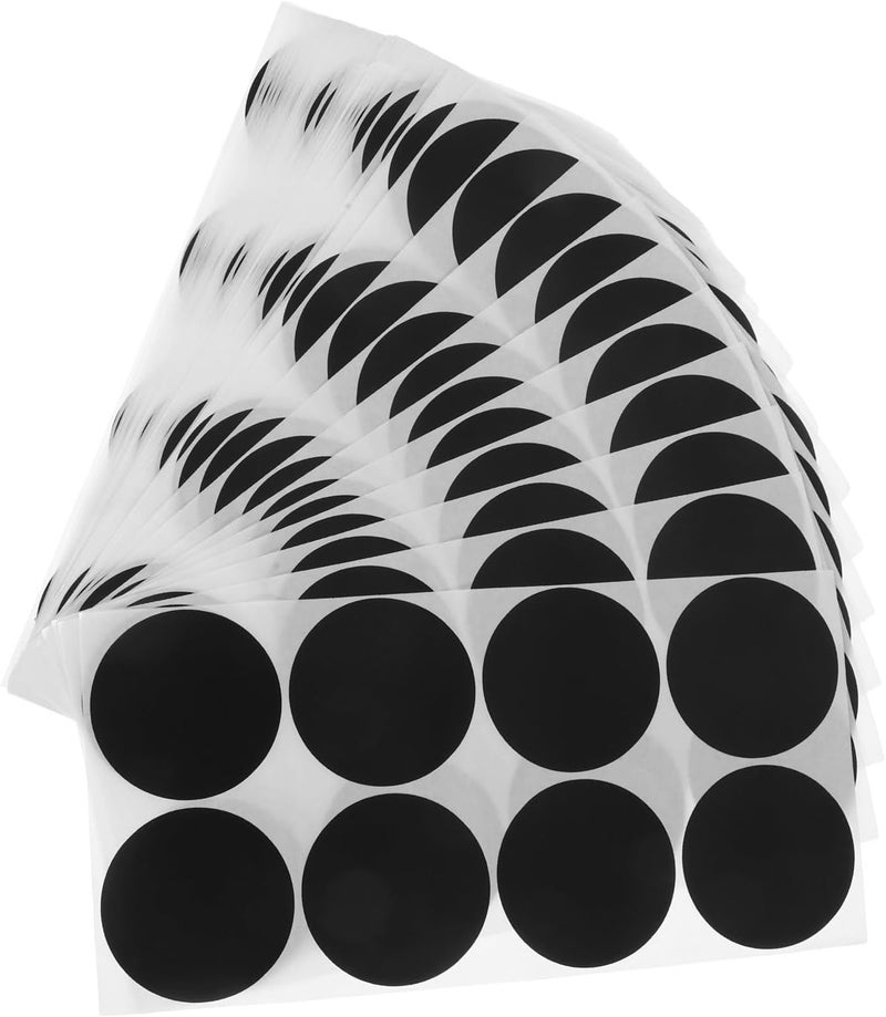 Black Dot Seal Stickers 50mm Round Writable Circle Labels Self-Adhesive Packaging and Coding Dots for Office Classroom Activity Use 400 Pieces - Image 1