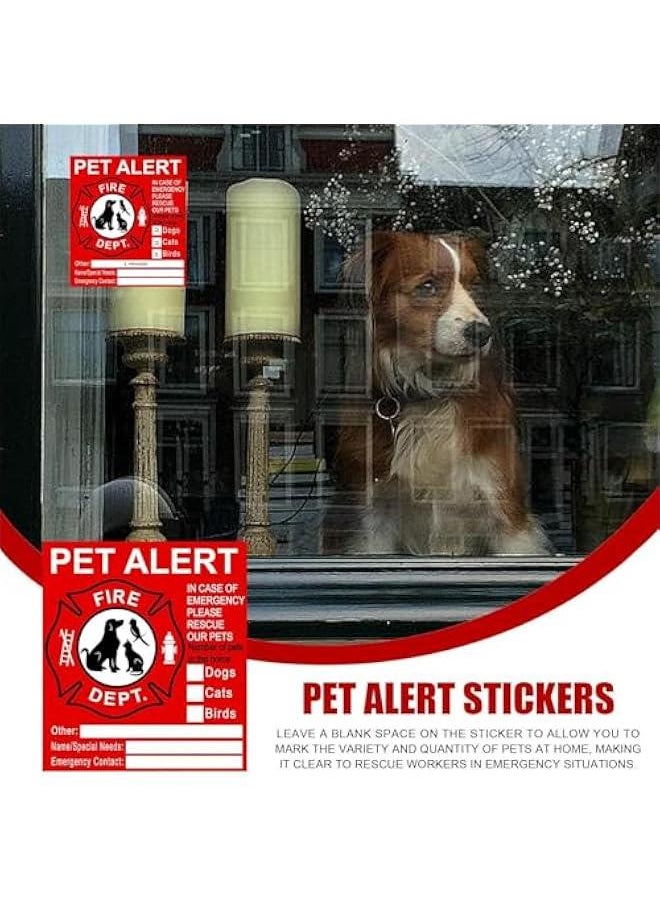 Generic - Pet Alert Stickers - Pets Rescue Stickers | Please Rescue Pets | Pet Alert Safety Fire Rescue Sticker | UV Fade Resistant | Pet Alert Safety Rescue Sticker | Pet Inside Save Pet Sticker - Image 1