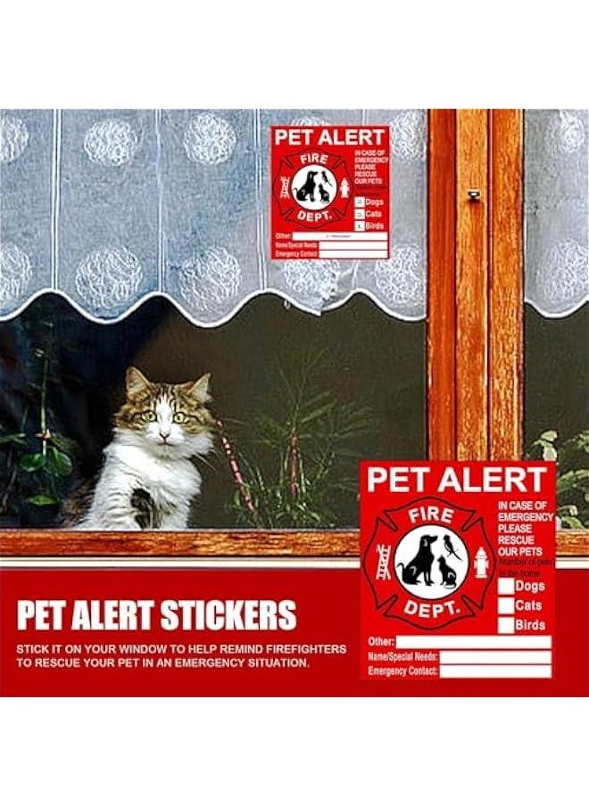 Generic - Pet Alert Stickers - Pets Rescue Stickers | Please Rescue Pets | Pet Alert Safety Fire Rescue Sticker | UV Fade Resistant | Pet Alert Safety Rescue Sticker | Pet Inside Save Pet Sticker - Image 1