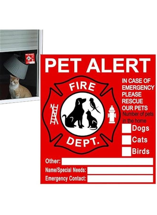 Generic - Pet Alert Stickers - Pets Rescue Stickers | Please Rescue Pets | Pet Alert Safety Fire Rescue Sticker | UV Fade Resistant | Pet Alert Safety Rescue Sticker | Pet Inside Save Pet Sticker - Image 1