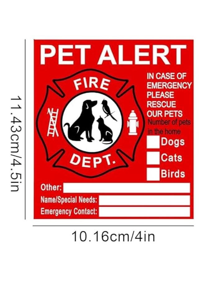 Generic - Pet Alert Stickers - Pets Rescue Stickers | Please Rescue Pets | Pet Alert Safety Fire Rescue Sticker | UV Fade Resistant | Pet Alert Safety Rescue Sticker | Pet Inside Save Pet Sticker - Image 1