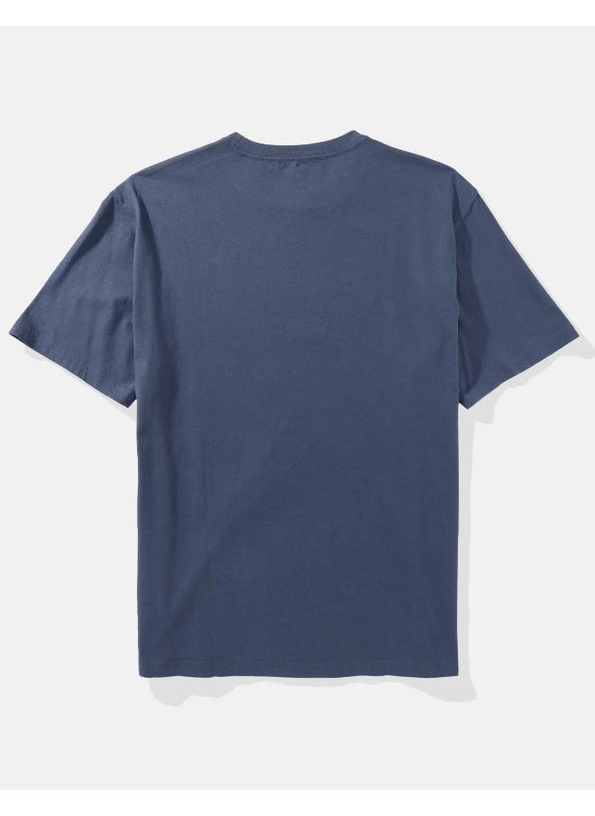 American Eagle Logo Detail Crew Neck T-Shirt  - Image 4