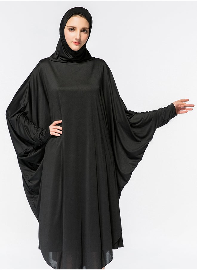 ماركة غير محددة عباية بحجاب (رداء رسمي تقليدي) أسود  - Image 3