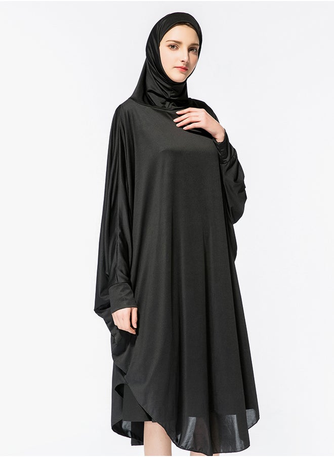 ماركة غير محددة عباية بحجاب (رداء رسمي تقليدي) أسود  - Image 4
