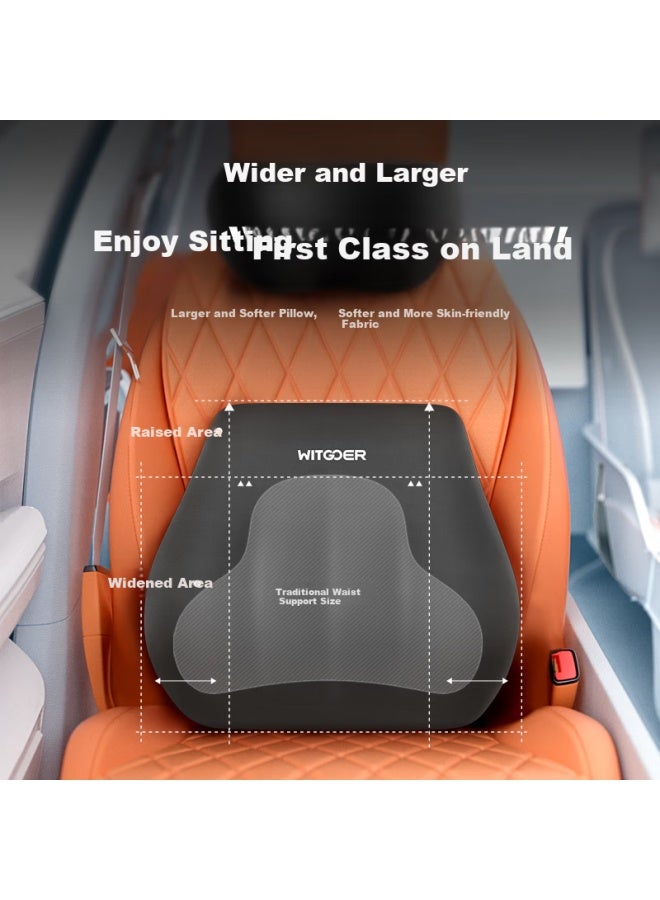 Witgoer Car Headrest And Lumbar Support Set, Neck Protection Cushion, Waist Support Pad, Suitable For Driver's Seat, Compatible With Maybach And Tesla - Image 2