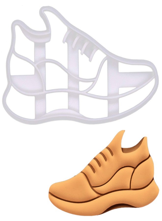 BAKERLOGY Running Shoe Cookie Cutter - Detailed Biscuit Cutter Design for Baking and Crafts, ideal on fondant, dough, clay - Image 1