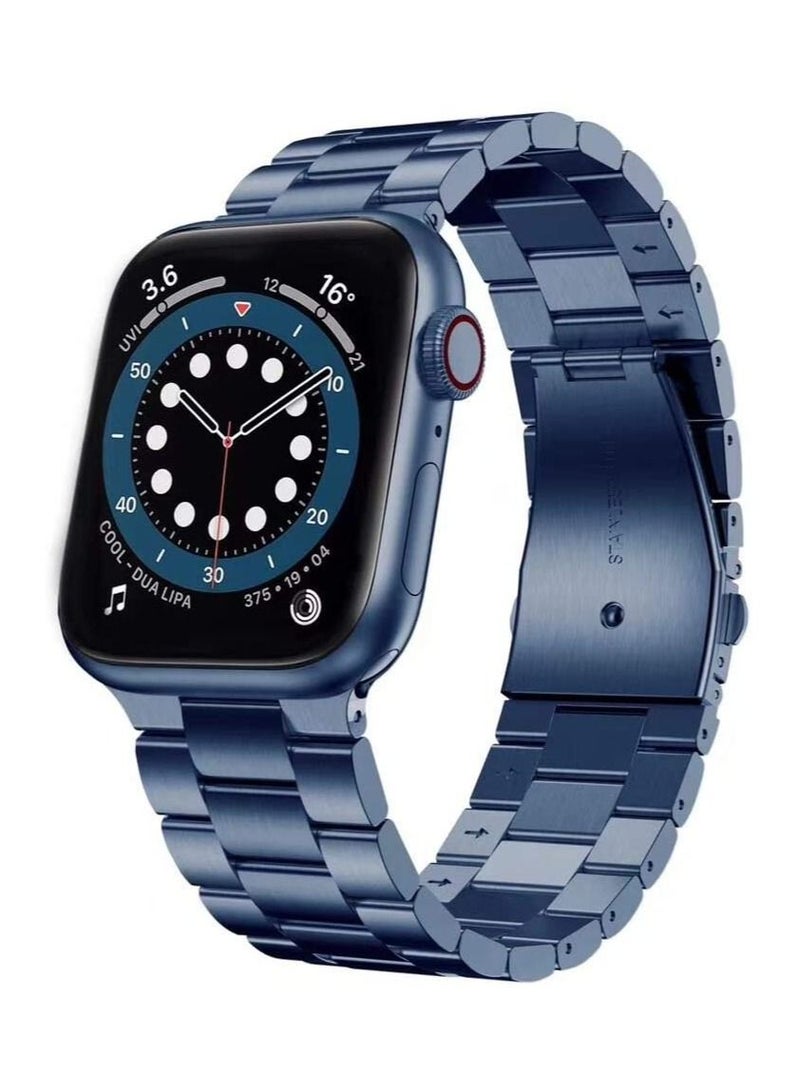 Stainless Steel Strap Metal Bracelet for Apple Watch Series 6/5/4/3/2/SE - 44/42mm - Image 1