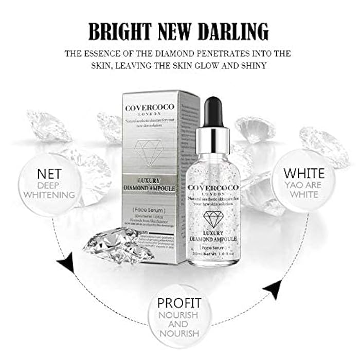 Covercoco LONDON Luxury Diamond Ampoule Facial serum Anti acne Moisturizer Whitening Anti Aging Intensive face Lifting Firming Britening Anti Wrinkle Natural aesthetic skin Care solution - Image 3