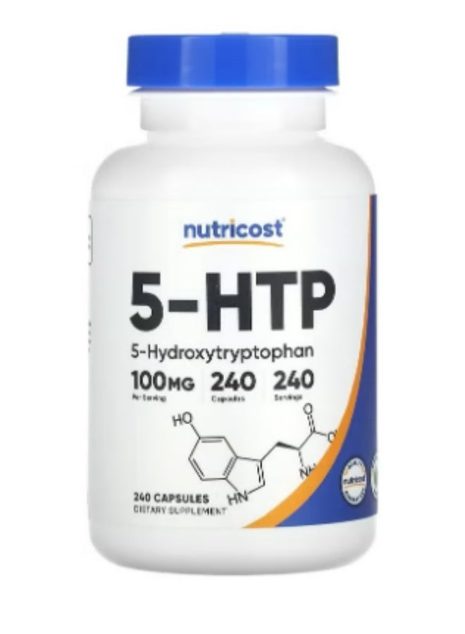 مكمل غذائي 5-هيدروكسي تريبتوفان 100 ملجم ، 240 كبسولة