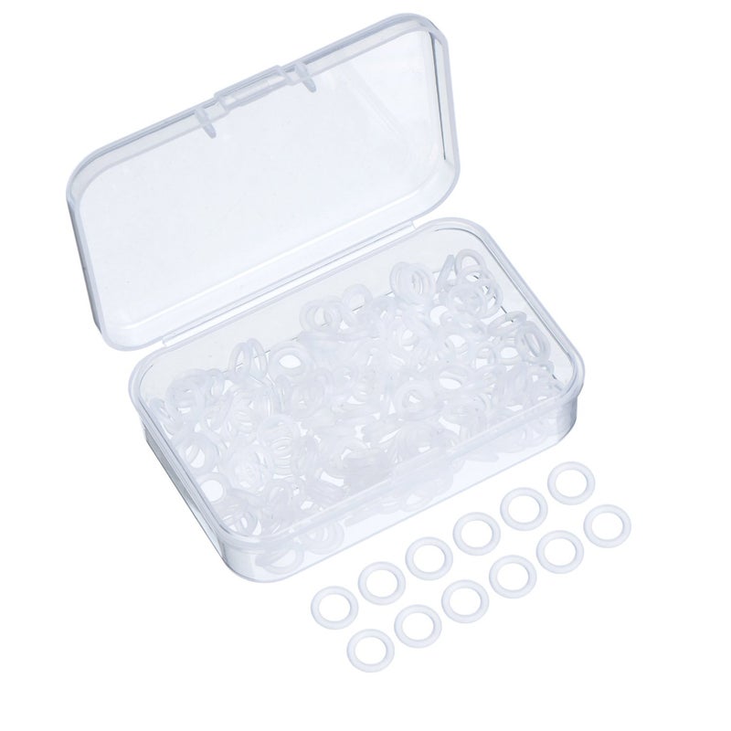 Sumind 200 Pieces O Ring Keyboard Clear Rubber O Rings Keyboard Dampeners with Plastic Storage Box for MX Switch and Mechanical Keys - Image 1