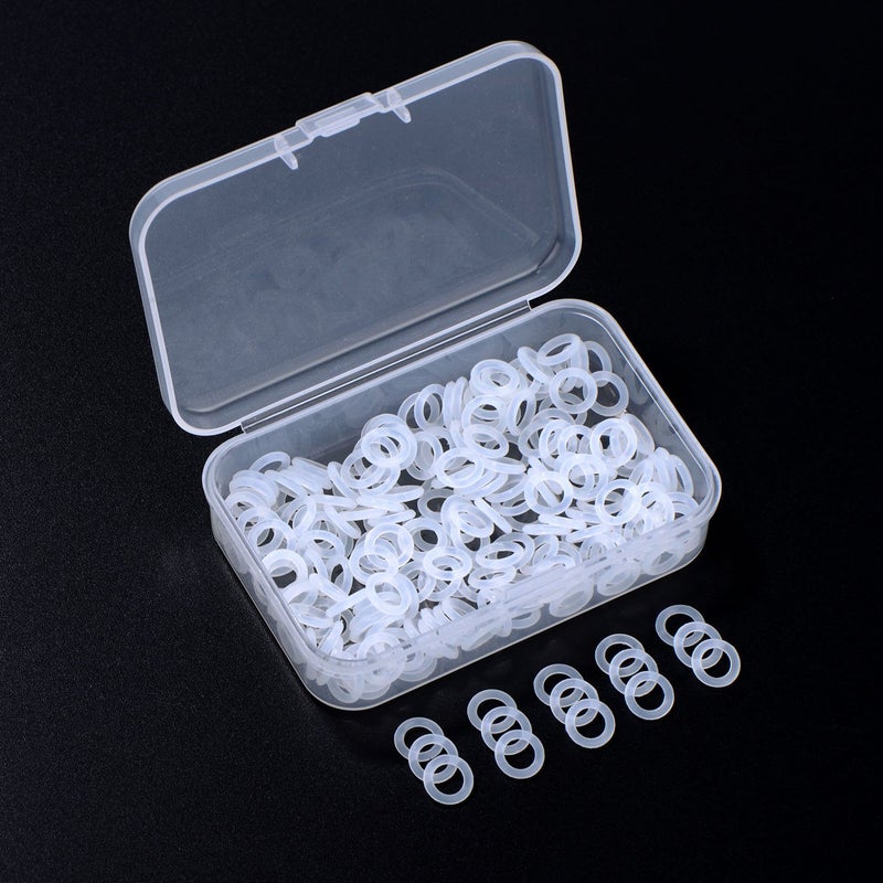 Sumind 200 Pieces O Ring Keyboard Clear Rubber O Rings Keyboard Dampeners with Plastic Storage Box for MX Switch and Mechanical Keys - Image 2