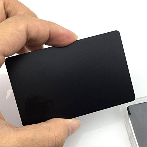 Ebamaz Metal Business Cards Tablet Thick 86X54mm Pack of 10PCS (Stainless Steel 0.5mm thickness, Original Finishing Black, Blank) - Image 3