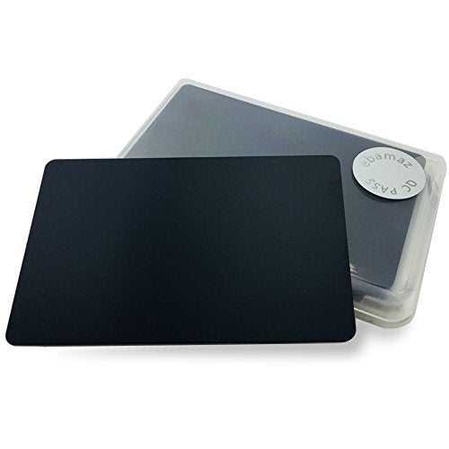 Ebamaz Metal Business Cards Tablet Thick 86X54mm Pack of 10PCS (Stainless Steel 0.5mm thickness, Original Finishing Black, Blank) - Image 1