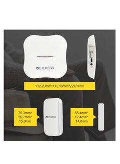 Retekess TH015 RETEKESS door and window alarm device, anti-theft alarm, wireless magnetic sensor for home protection, children’s door opening alarm, works via the TH011 control panel. The system consists of 1 piece TH015 sensor + TH011 control panel, and up to 23 sensors can be added to the system.  - Image 3