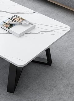 KLNAMAEAAN White Marble finish Top Modern Living Room Home Sofa Table  - Image 3