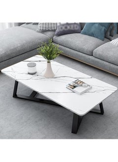 KLNAMAEAAN White Marble finish Top Modern Living Room Home Sofa Table  - Image 4