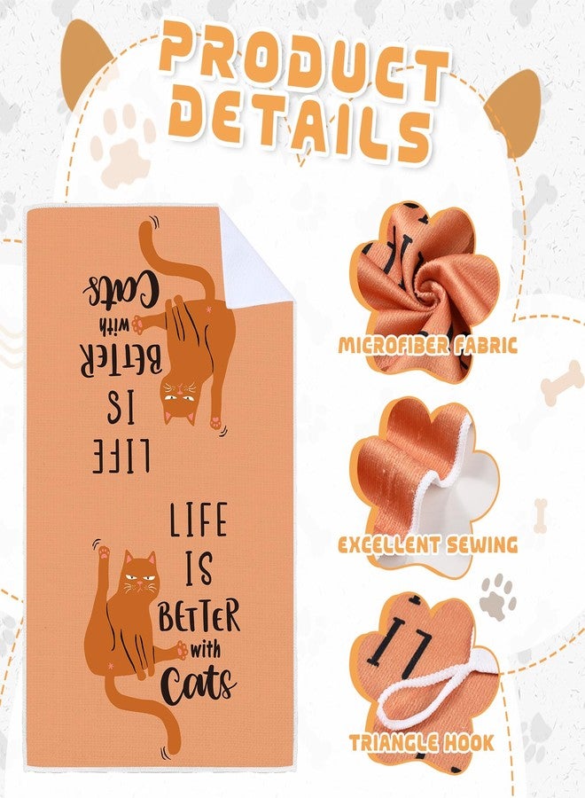 FuWeave 6 Pcs Kitchen Dish Towels Gifts for Women Farm Animal Dishcloth 16 x 24 Inches Farmhouse Tea Hand Towel Decorative for Bathroom Kitchen Housewarming Gifts(Cat) - Image 3