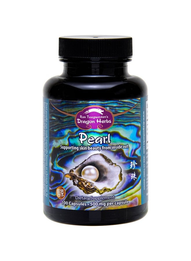Dragon Herbs كبسولات مسحوق اللؤلؤ من دراجون هيربز - مكمل مسحوق اللؤلؤ النقي لدعم البشرة، العيون، الأظافر، الجمال | مكونات طبيعية بالكامل، غير معدلة وراثيًا (100 كبسولة، 500 ملغ لكل كبسولة) - Image 1