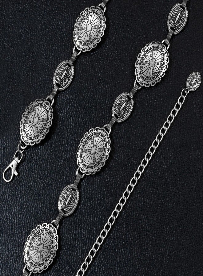 EIELO 2Pcs Western Concho Chain Belt for Women Cowgirl Boho Waist Links for Jeans Dresses - Image 4