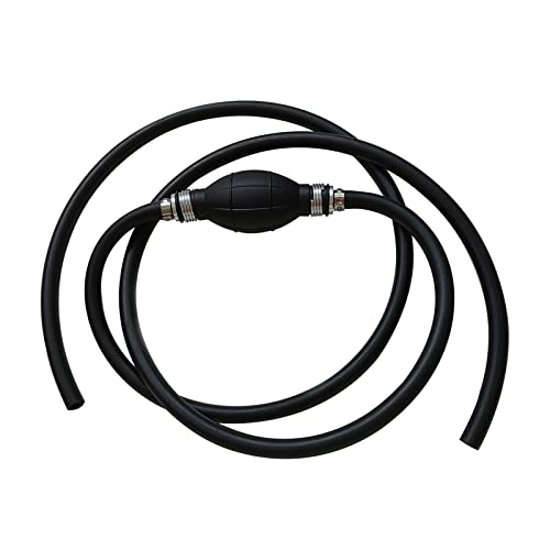 YIENAKFUN Universal 5/16" 8mm Fuel Line Assembly with Primer Bulb - Steel Hose Clamps for Marine Outboard Boat Motor & RVs - Image 1