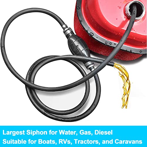 YIENAKFUN Universal 5/16" 8mm Fuel Line Assembly with Primer Bulb - Steel Hose Clamps for Marine Outboard Boat Motor & RVs - Image 4