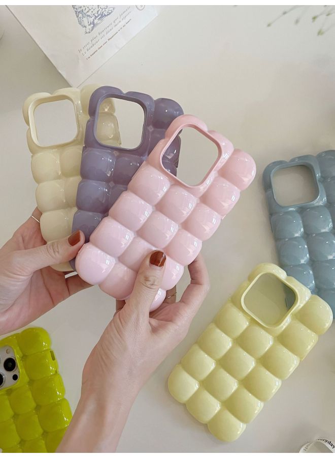 Ins Solid Color Macaroon Egg Phone Case For Apple 15Pro Max IPhone16 13 Women 14-Color:XMR Egg Pink-Applicable Model:15Pro (without Packaging)