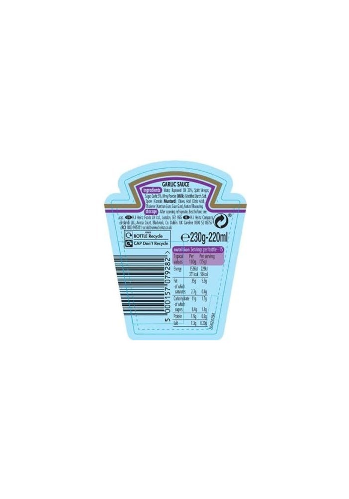 Heinz Turkish Style Garlic Sauce, 230 g - Image 2
