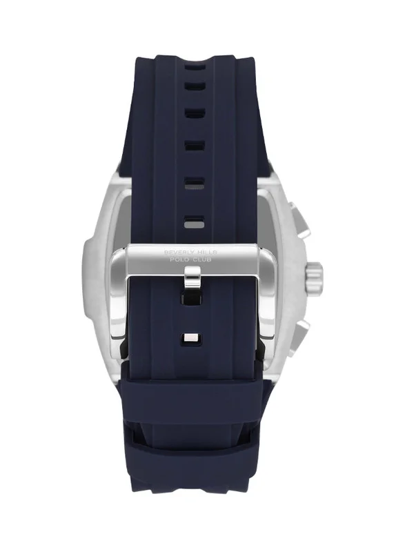 BEVERLY HILLS POLO CLUB Beverly Hills Polo Club BP3628X.699 Men Multi Function Display Watch & Silicone Strap Dark Blue