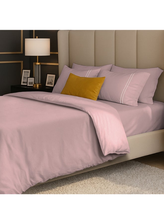 مالبيري ليفينج غطاء لحاف قطن % مقاس كينج  ×  سم لون وردي هادئ - Image 5