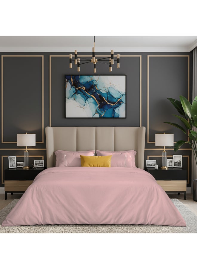 مالبيري ليفينج غطاء لحاف قطن % مقاس كينج  ×  سم لون وردي هادئ - Image 1