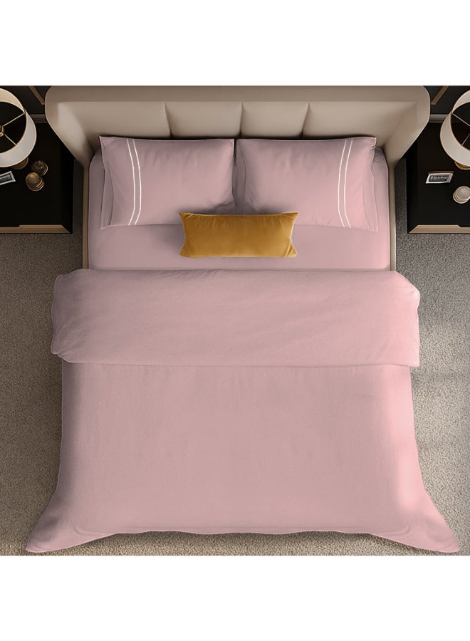 مالبيري ليفينج غطاء لحاف قطن % مقاس كينج  ×  سم لون وردي هادئ - Image 4