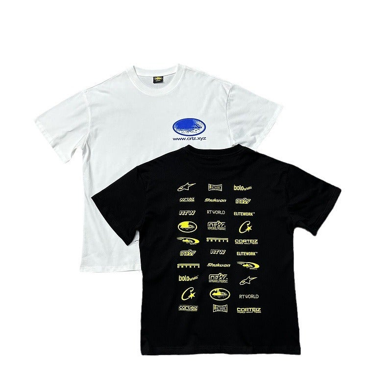 Long-Term Alcatraz Fun Letter Print Trendy Brand Men'S And Women'S Loose Casual Round Neck Short-Sleeved T-Shirts - Image 5