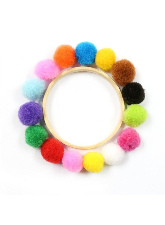 Caydo Caydo [400 pcs] - 300 Pieces 1 Inch Assorted Pompoms with 100pieces Wiggle Eyes Multicolor Arts and Crafts Pom Poms Balls for Kids DIY Art Creative Crafts Decorations - Image 5