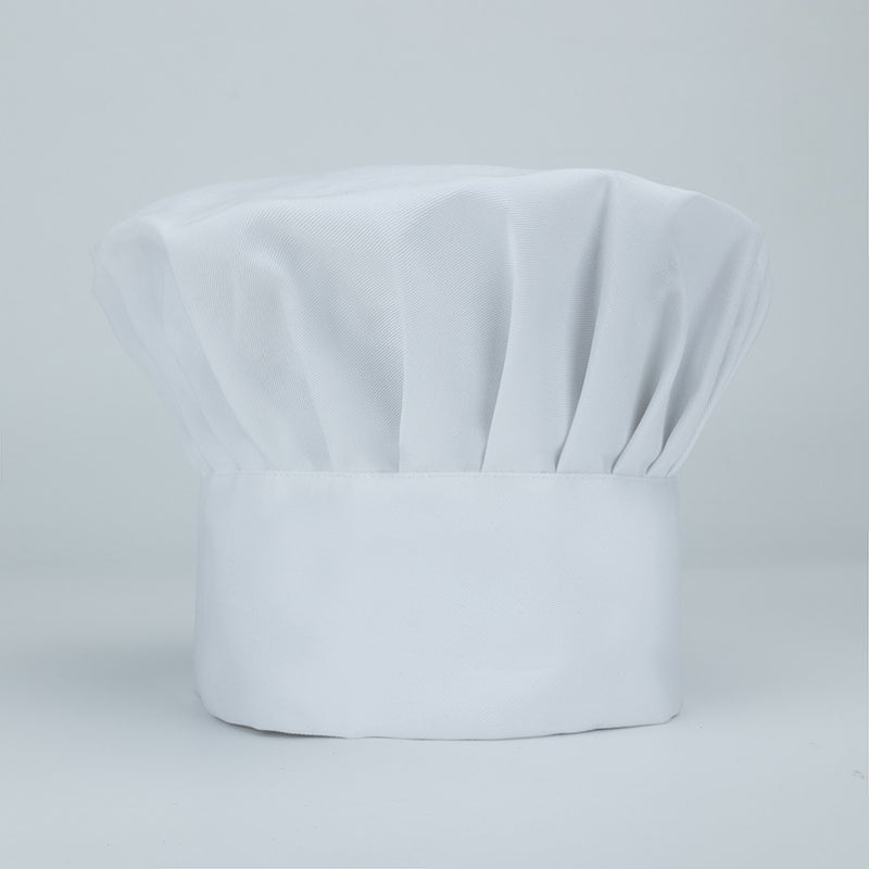 El Kitchen Waiter Work Cap Pleated White Chef Hat Noodles Mushroom Cloth Hat For Men And Women - Image 3