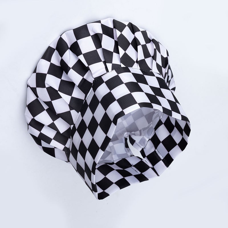 El Kitchen Waiter Work Cap Pleated White Chef Hat Noodles Mushroom Cloth Hat For Men And Women - Image 1